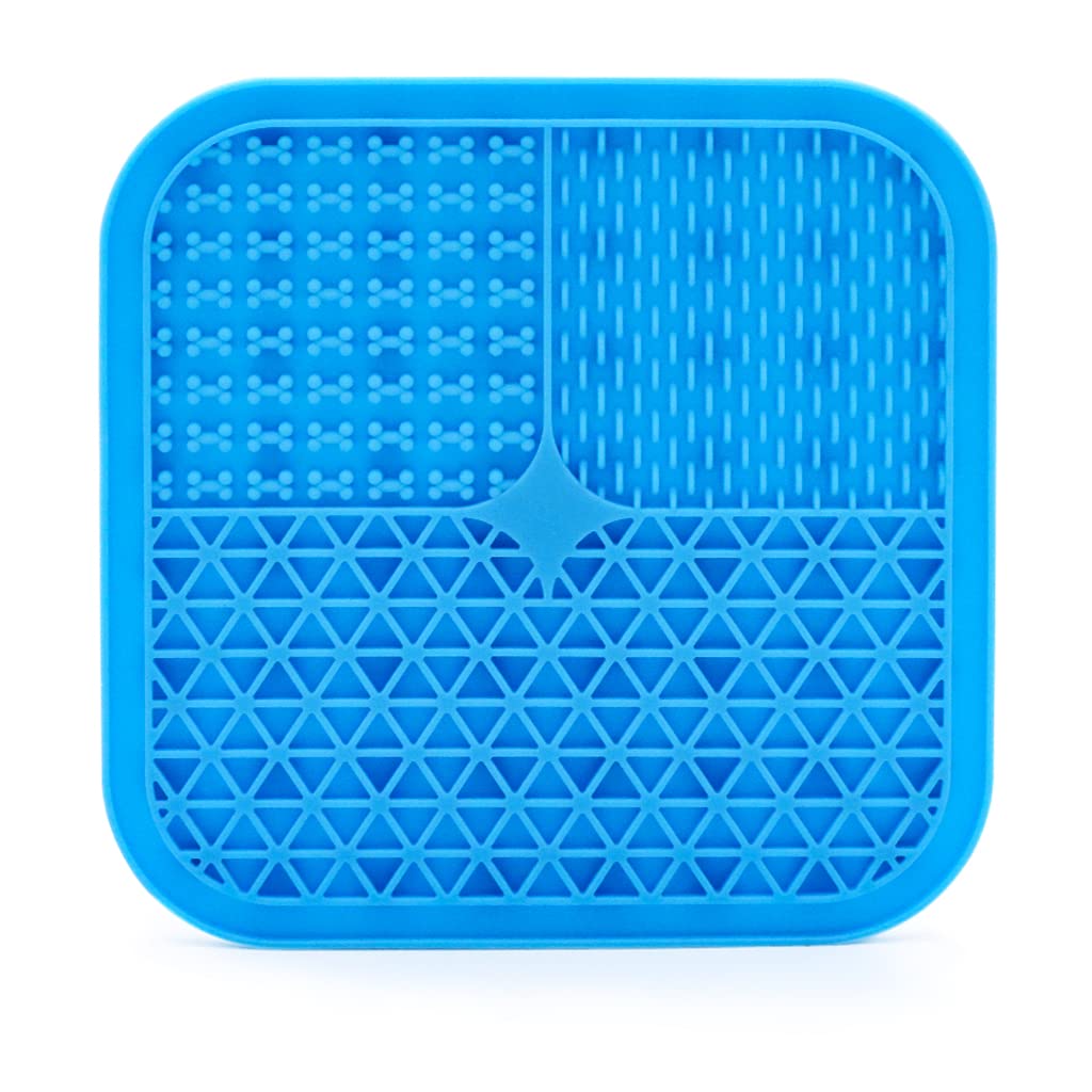 Qpets 20CM Lick Mat for Dogs Cat, Food-Grade Silicone, Dog Food Mat with Suction Cup, Slow Feeding Mat, 7.9in, Perfect Use During Training, Bathing, Grooming(Square) Qpets 20CM Lick Mat for Dogs Cat, Food-Grade Silicone, Dog Food Mat with Suction Cup, Slow Feeding Mat, 7.9in, Perfect Use During Training, Bathing, Grooming(Square)